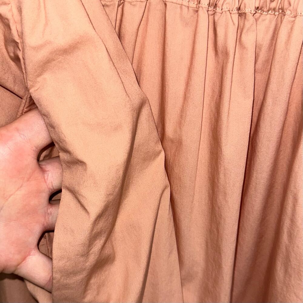 JCrew Puff Sleeve Cotton Poplin Shirtdress in Warm Taupe Size Medium - Picture 5 of 12